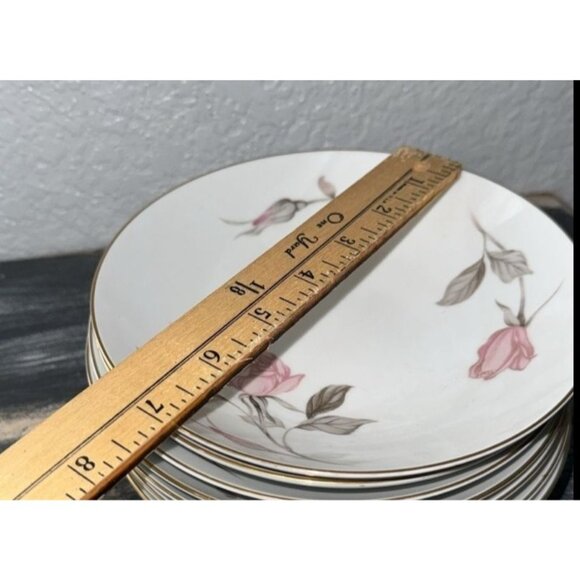 Fine China Saucer Soup Bowl Set With Rose Pattern By Sango - Picture 5 of 6